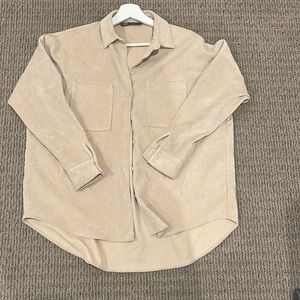 Zara beige oversized shirt